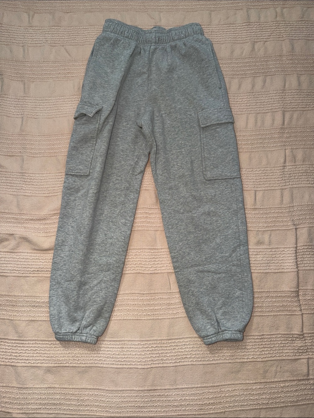 Zara Grey Kids Cargo Joggers with Elastic Cuffs